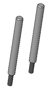 Selbstreinigend Brennertopf aus Gusseisen Bolzen Stange (Stk.2)