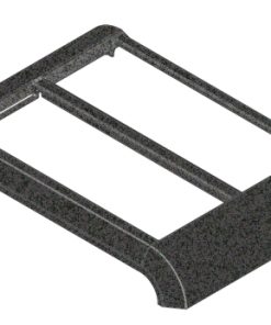 Abdeckplate aus Stahl Schwarz lackiert