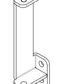 Schwarzes oberes Scharnier
