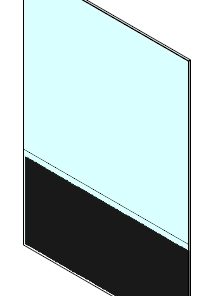 Glasskeramikscheibe 427x292x4 mm mit Dichtung