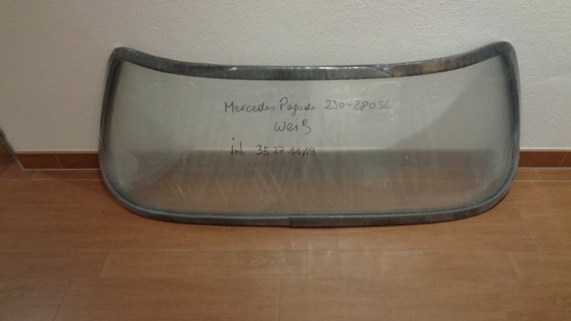 Frontscheibe, klar für Mercedes Pagode W113, 230 SL, 250 SL, 280 SL