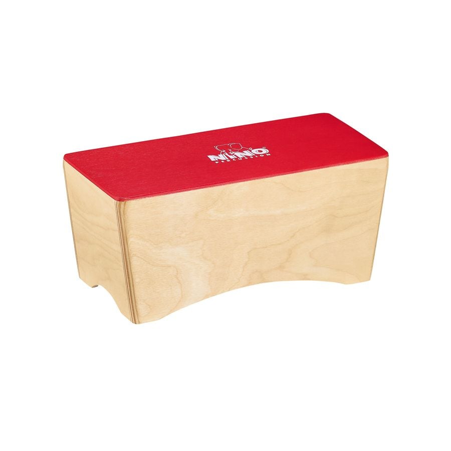 NINO Percussion NINO931R Bongo Cajon Natural Red Playing Surface